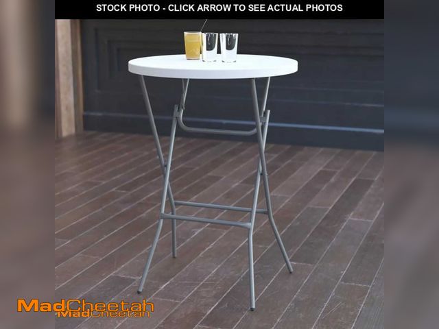 Lot 74-11884462 - Flash Furniture 32" Round Folding Bar Height Tables for Parties and Commercial Events, Indoor/Outdoo...