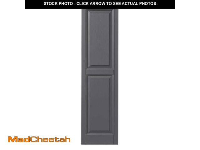 Lot 74-14073895 - Ply Gem 15 in. x 47 in. Raised Panel Polypropylene Shutter Pair in Gray - UNUSED