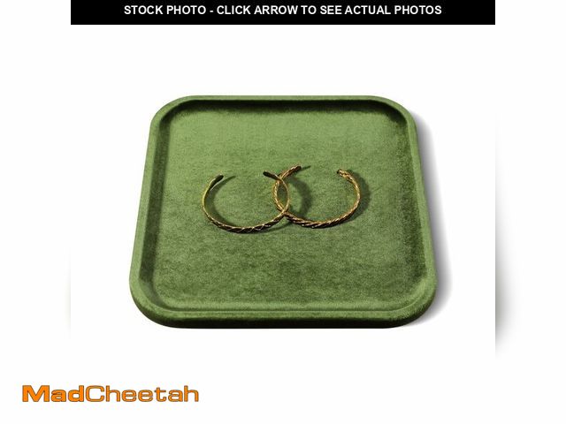 Lot 74-14266156 - Dansmiy Resilient Velvet Jewelry Display Tray for Ring Earrings Bracelet Necklace, Flat Jewellery Di...