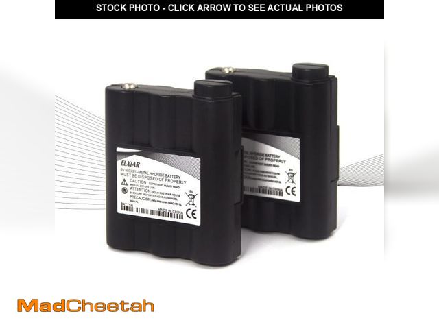 Lot 74-12120395 - ROWSHEP (2-Pack) 6V 900mAh BATT5R AVP7 Ni-MH Rechargeable Battery Replacement for Midland GXT1000 GX...