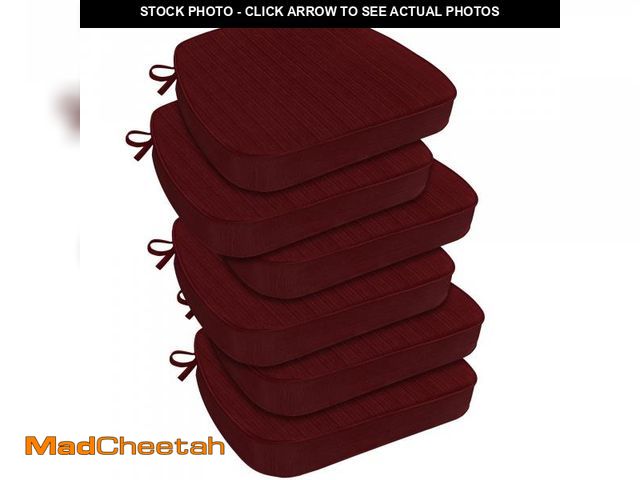Lot 74-12305740 - downluxe Indoor Chair Cushions for Dining Chairs, D-Shaped Chair Pads with Ties, Non Slip Dining Cha...