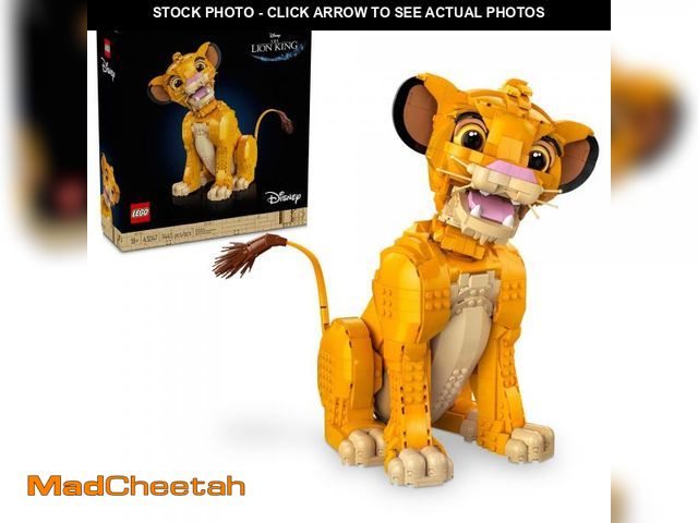 Lot 74-12309252 - LEGO Disney Young Simba The Lion King Building Sets for Adults - Buildable Disney Figurine for Displ...