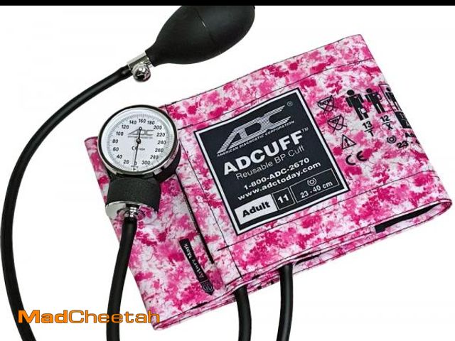 Lot 74-12110810 - ADC Prosphyg 760 Pocket Aneroid Sphygmomanometer with Adcuff Nylon Blood Pressure Cuff, Adult, Power...