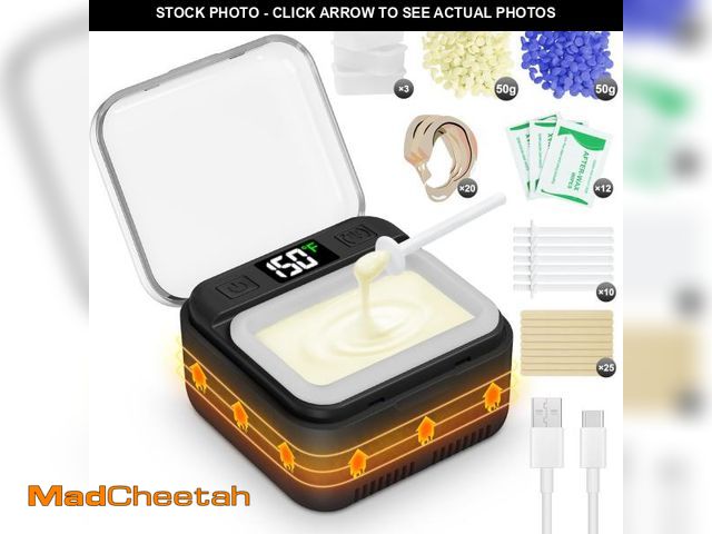 Lot 74-12306849 - FullWoyi Nose Wax Kit Men,Nose Hair Waxing Kit with Adjustable LED Display,Ear Hair Removal Kit for ...