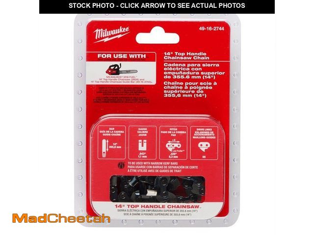 Lot 74-12795422 - Milwaukee 14 in. Top Handle Chainsaw Chain with 59-Drive Links - UNUSED