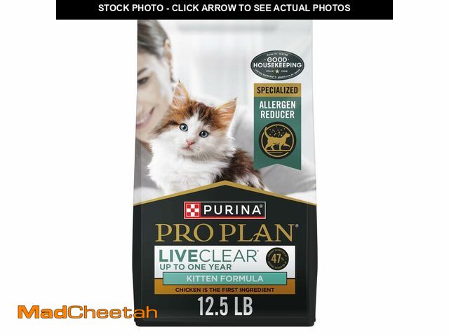 Lot 74-13802365 - Purina Pro Plan LiveClear Dry cat Food for Kittens Cat Allergen Reducer Chicken and Rice Formula - 1...