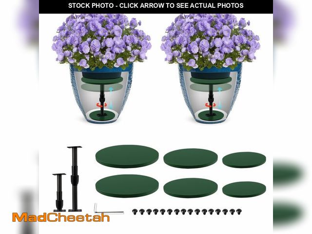 Lot 74-14206381 - Axcoix 2 Pack Adjustable Height Plant Risers for Inside Pots, 7.5-12" Planter Inserts for Large Pots...