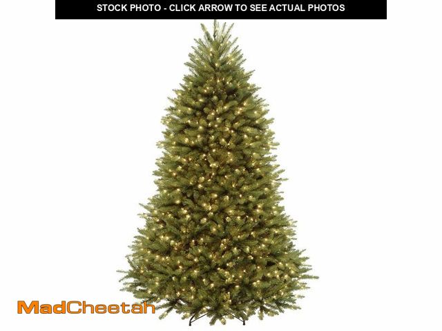 Lot 74-12689372 - National Tree Company 7.5 ft Pre-Lit Dunhill Fir Artificial Christmas Tree, 700 LED Lights, 2,514 Ti...
