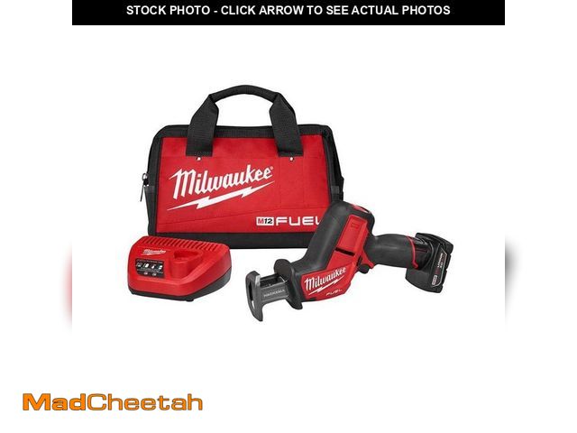 Lot 74-14361693 - Milwaukee M12 FUEL 12V Lithium-Ion Brushless Cordless HACKZALL Reciprocating Saw Kit w/ One 4.0Ah Ba...