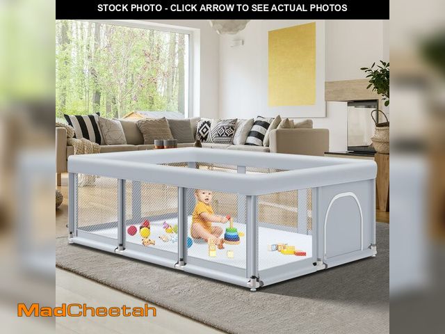 Lot 74-13949908 - Fshibila 74" Ãâ50" Large Baby Playpen, Baby Playard for Babies and Toddlers, Baby Fence Play Pens...