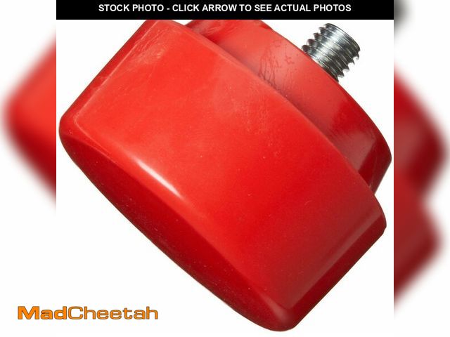 Lot 74-14080145 - (SET OF 2) Nupla 15303 Vinyl Medium Quick-Change Hammer Tip, 3" Diameter, Red - UNUSED