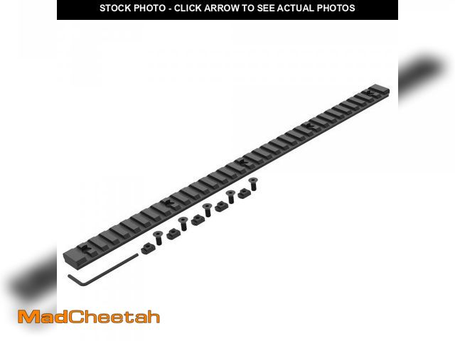 Lot 74-11545523 - 34-Slot Aluminum 14 Inch Long Picatinny Rail Section for Mlock, 5 T-Nuts &amp; 5 Screws &amp; Hex Wr...