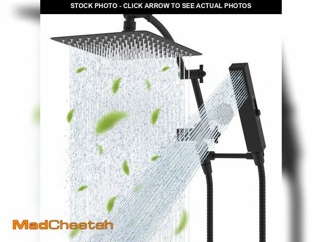 Lot 74-14297889 - Hibbent All Metal CUPC Certified 10'' Rainfall Shower Head, Dual Shower Head Combo, High Pressure Ha...