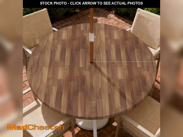 Lot 74-14144750 - ARTSGOO Outdoor Tablecloth with Umbrella Hole and Zipper Waterproof Round Fitted Tablecloth with Ela...