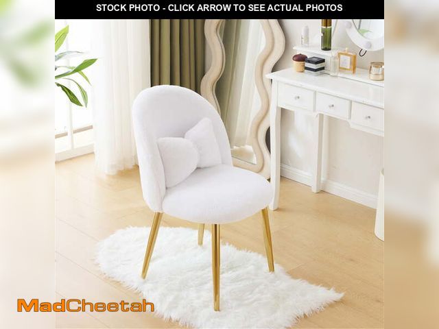 Lot 74-12766475 - (MISSING ONE FOOT) Ktaxon Vanity Makeup Chair Comfy Accent Chair Small Office Chair for Living Dinin...