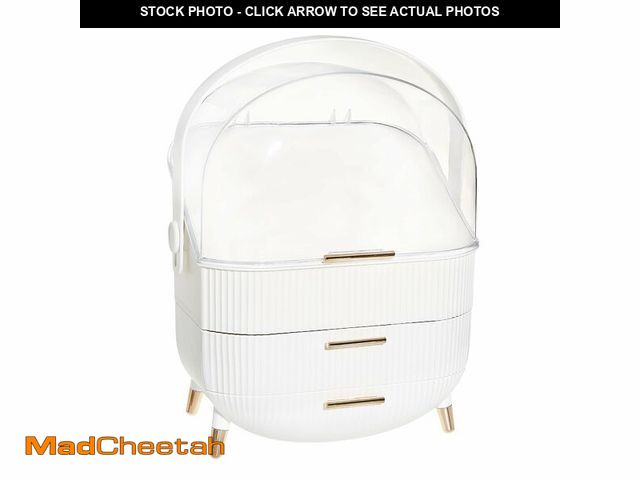 Lot 74-14281652 - DwellStudio Dustproof Makeup Organizer for Cosmetics and Skincare - Stylish Storage Solution for You...