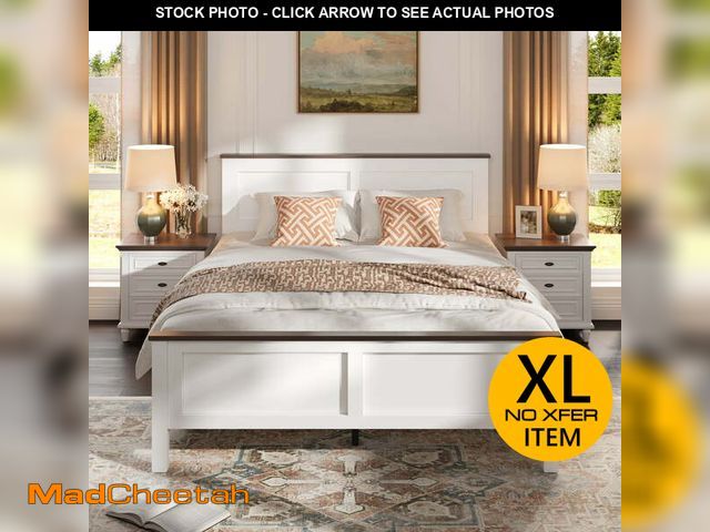 Lot 74-14170032 - Kicctian 5 Drawer Dresser for Bedroom, Farmhouse Chest of Drawer with Metal Handles, Modern Wooden S...