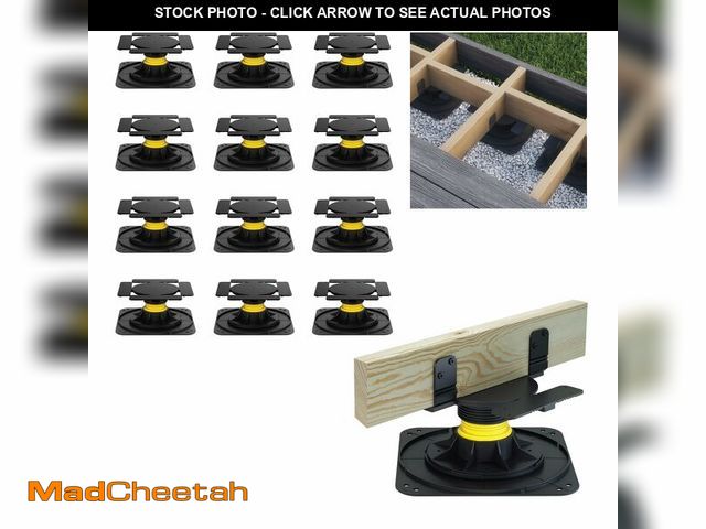 Lot 74-13773633 - Bison Level.Up System Adjustable Deck Pedestal Joist Support Kit, 12-Pedestal Kit (7079806002) - USE...