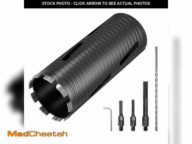 Lot 74-13668109 - SKYSHALO Core Drill Bit,4 in.Dia 9-1/2 in.Drilling Depth,Diamond Dry Coring Bit with 3 Adapters, Pil...