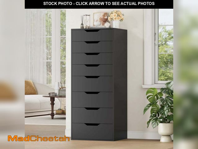 Lot 74-14287955 - Homfa Tall Dresser for Bedroom, Combo Vertical 8 Drawer Dresser for Small Spaces, Chest of Drawers, ...