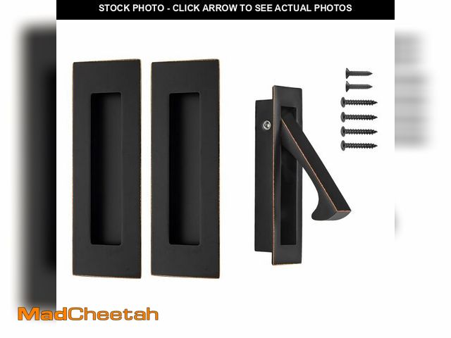 Lot 74-14153952 - Toyvarnix Pocket Door Hardware and Edge Pull,Stainless Steel Pocket Door Handles Latch,Recessed Fing...