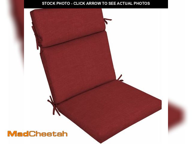 Lot 74-13733530 - Arden Outdoor Chair Cushion, 21 x 20, Rain-Proof, Fade Resistant 20 x 21, Ruby Red Leala - UNUSED