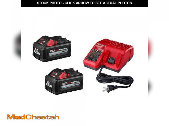 Lot 74-12032380 - Milwaukee M18 18-Volt Lithium-Ion High Output Starter Kit with Two 6.0 Ah Battery and Charger - UNUS...