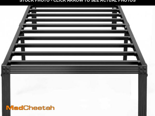 Lot 74-12098666 - ZIYOO Twin Bed Frames, 18 Inches Platform Bed Frame, 1000lbs Heavy Duty Steel Slat, Non-Slip Design,...