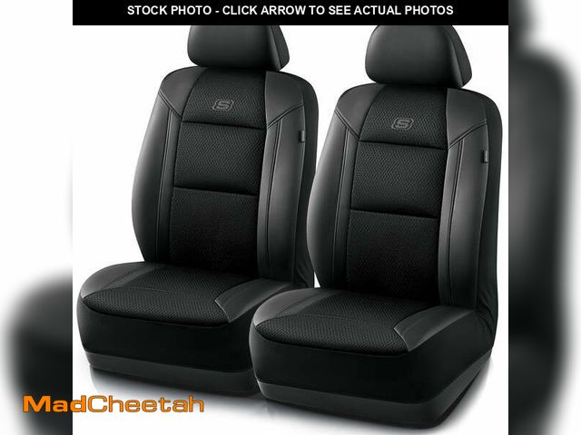 Lot 74-12884574 - Skechers 2 Piece Car Seat Cover Air Cooled Memory Foam Black - Universal Fit, 23SK81 - UNUSED