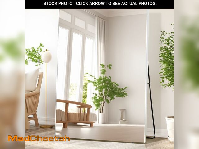 Lot 74-12550493 - brisafe Full Length Mirror with Stand, 63"x43" Super Lightweight Glassless Home Full Floor Mirror, O...