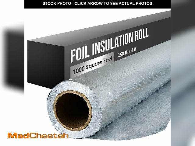 Lot 74-13819784 - Houseables Radiant Barrier, Radiant Barrier Insulation Roll, Attic Insulation, 1000 Sq Ft, 250'x4', ...