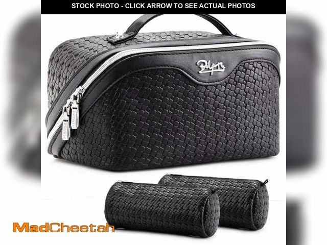 Lot 74-12710137 - BOYATU Travel Makeup Bags for Women: 3-Set Large Capacity Make up Bags with Compartments - PU Leathe...