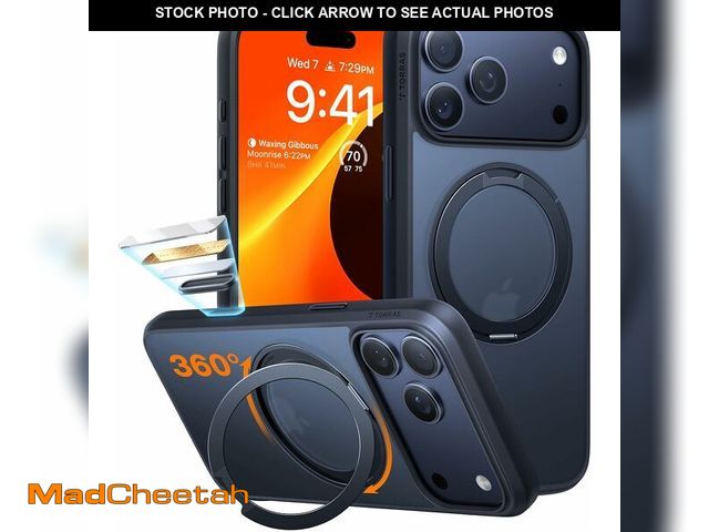 Lot 74-12847523 - TORRAS Upgrade 360 Magnetic Stand for iPhone 17 PRO Case with Camera Control Button, Fit for MagSafe...