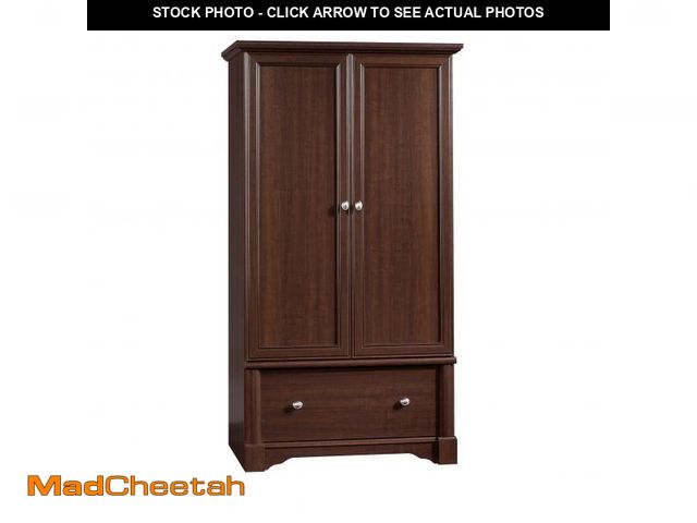 Lot 74-12488573 - Sauder Palladia Armoire, Select Cherry finish - UNUSED