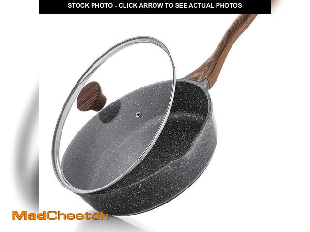 Lot 74-14152684 - SENSARTE Nonstick Skillet, Deep Frying Pan 10/11/12-inch, Saute Pan with Lid, Stay-cool Handle, Heal...