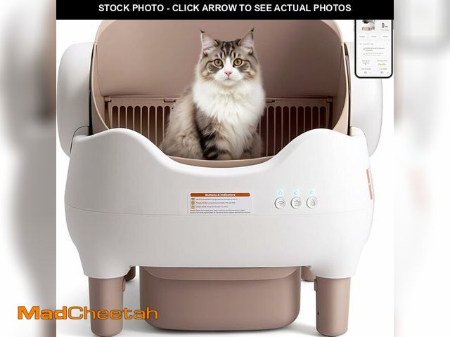 Lot 74-13331548 - KITPLUS Self Cleaning Litter Box, Automatic Cat Litter Box with APP Control, Odor-Free Waste Disposa...