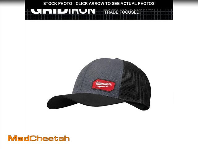 Lot 74-14603735 - Milwaukee Gridiron Gray Adjustable Fit Trucker Hat - UNUSED