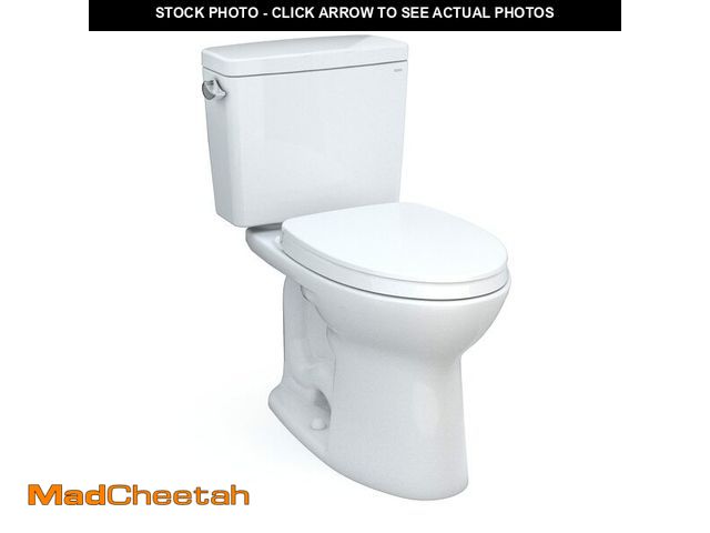 Lot 74-12662445 - TOTO Drake Two-Piece Elongated 1.28 GPF TORNADO FLUSH Toilet with CEFIONTECT and SoftClose Seat, WAS...