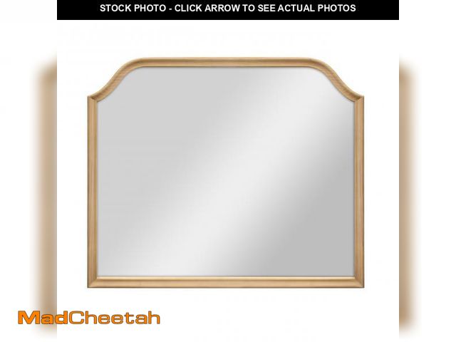 Lot 74-12141442 - MCS Master &amp; Co. 36x30 Mirror with Natural Woodgrain Solid Wood Frame, Arched Wall Hanging Large...