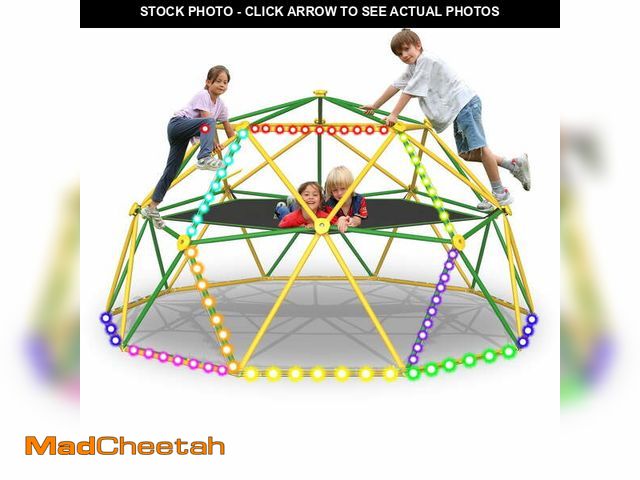 Lot 74-14354603 - 10FT Climbing Dome with Hammock and Led String Light,Fashionsport Outfitters Kids Geometric Climber ...