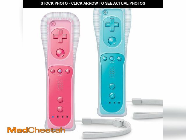 Lot 74-14065400 - TIANHOO Remote Controller for Wii &amp; Wii U, with Silicone Case and Wrist Strap, 2 pack (Pink &amp...