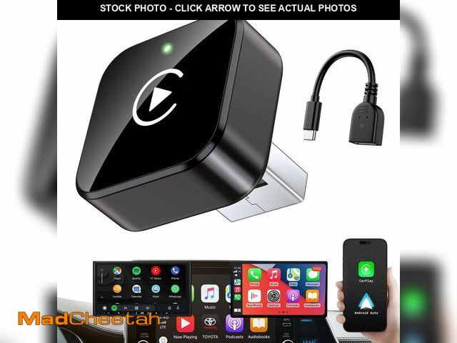 Lot 74-14381633 - iGENJUN Wireless CarPlay Adapter 2026 Upgrade Mini Design, USB/USB-C Plug &amp; Play Converts CarPla...