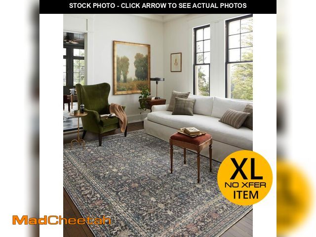 Lot 74-12659831 - Loloi Jean Stoffer Bradbury Collection, Midnight &amp; Multi, 6'-3" x 9' Area Rug Ã¢â¬â Modern &a...