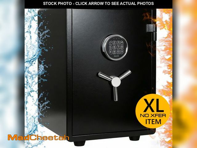 Lot 74-13579583 - Waterproof and Fireproof Safe Box for Home with Digital - 0.9 Cubic Feet 94 lbs Heavy 1 Hours Fire P...