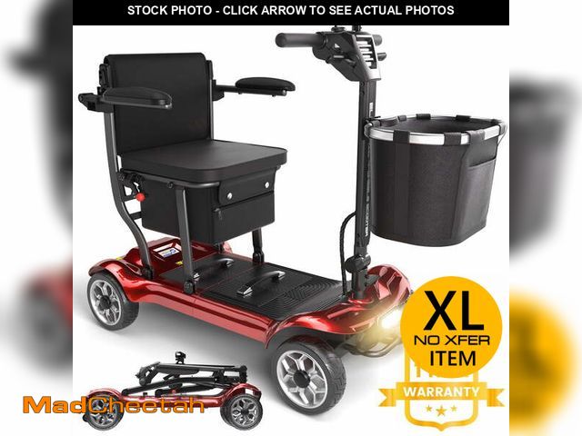 Lot 74-12721751 - EAGLOG Upgrade 4 Wheels Mobility Scooter with Removable Battery, Compact Heavy Duty Mobile for Trave...