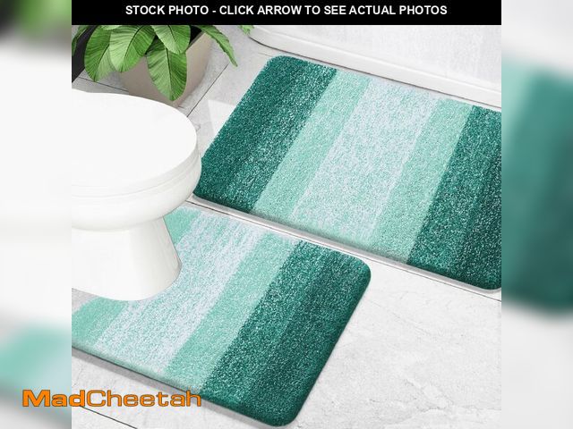 Lot 74-13546754 - OLANLY Bathroom Rug Set 2 Piece, Soft Absorbent Microfiber Bath Mats and U-Shaped Contour Toilet Rug...