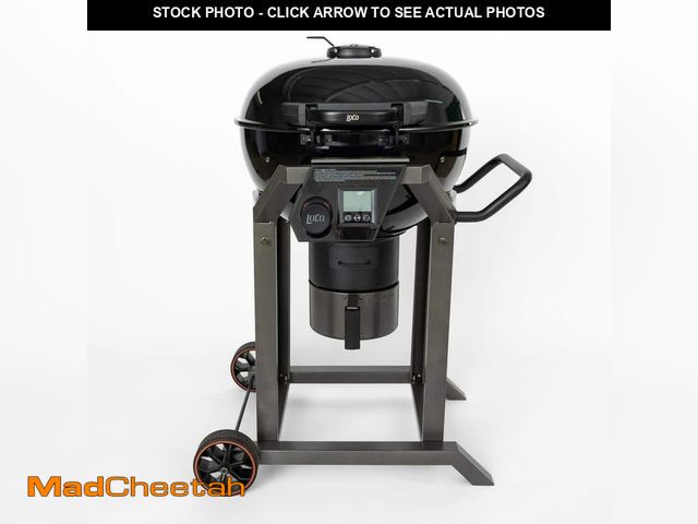 Lot 74-12517222 - LOCO 22.5 in. SmartTemp Kettle Charcoal Grill in Black with Stand - UNUSED