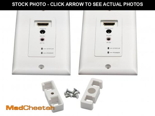 Lot 74-12538033 - AVUE Wall Plate HDMI Extender Over Cat5e or Cat6 Cables up to 200 Feet with IR, Support 3D - UNUSED