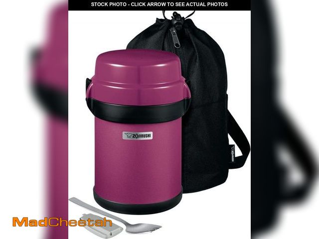 Lot 74-11559551 - Zojirushi SL-JBE14VZ Mr. Bento Stainless Lunch Jar 41 Oz Plum - UNUSED