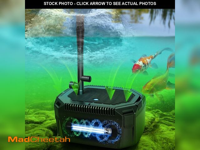 Lot 74-14385473 - Submersible Pond Filter with Powerful 18W UV Light for Pond Algae Control - UNUSED